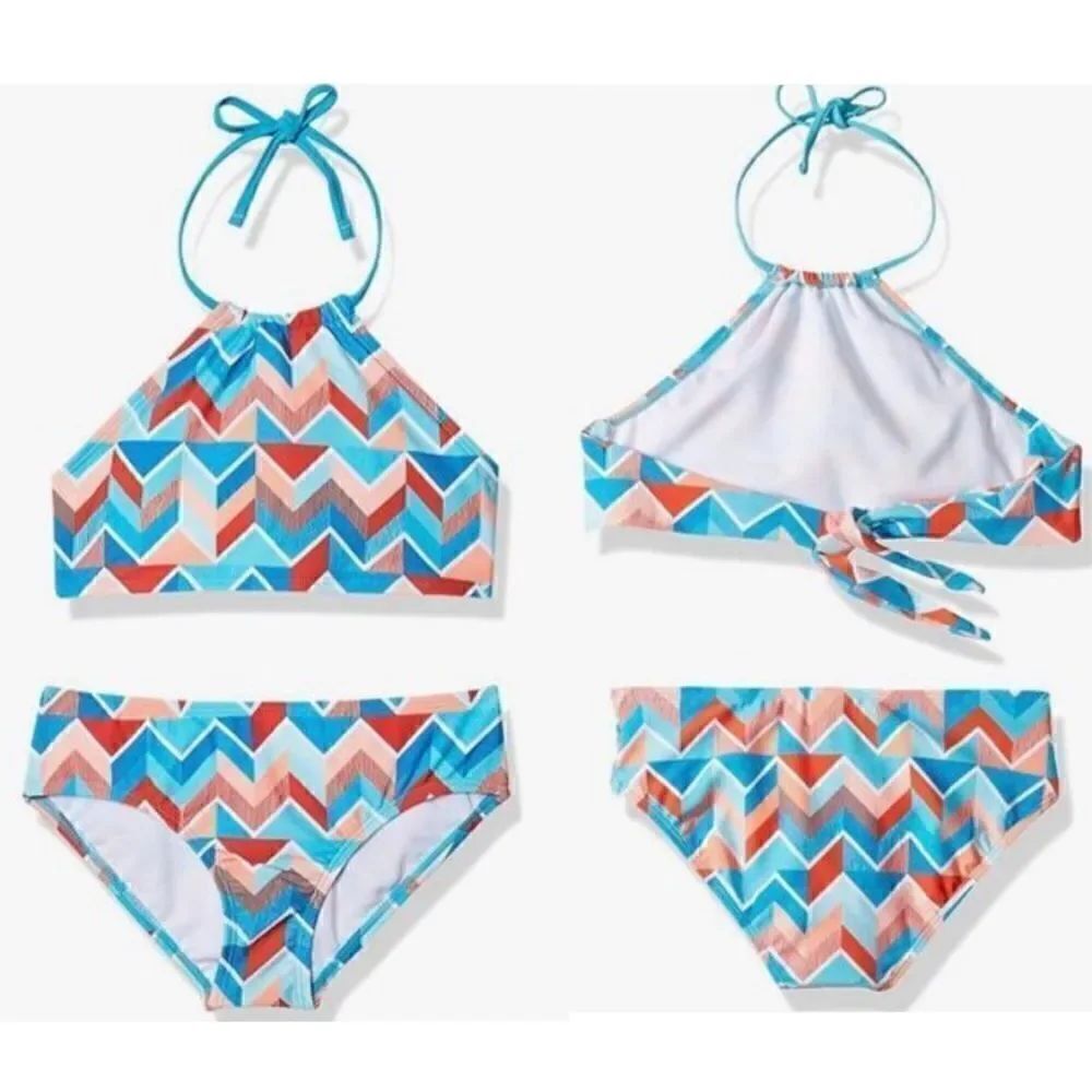 Kanu Surf Girls' Mahina UPF 50+ Beach Sport Halter Bikini 2-Piece Swimsuit,